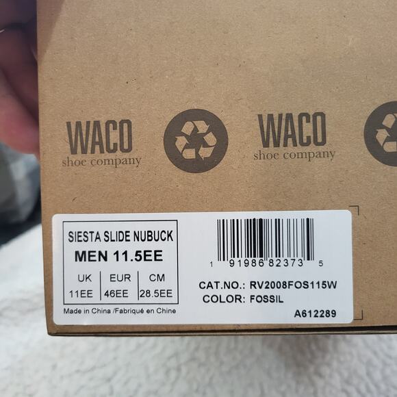 NIB REVITALIGN Siesta Slide Nubuck Mule, Fossil Men's 11.5 Wide - Picture 7 of 7